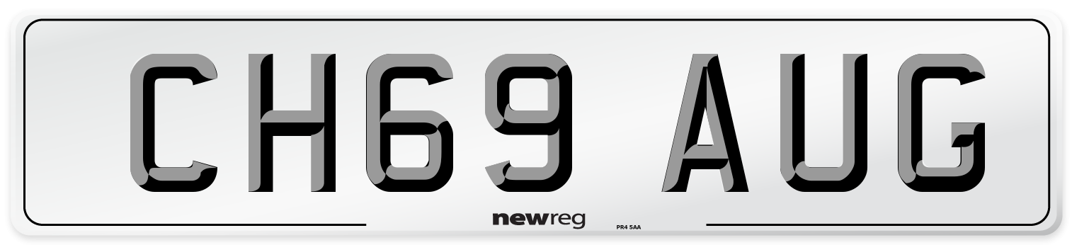 CH69 AUG Number Plate from New Reg
